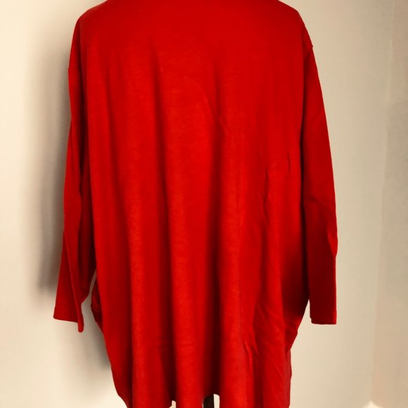 Top 3X Dark red with 3/4 sleeves 60% Cotton . . - Picture 4 of 7
